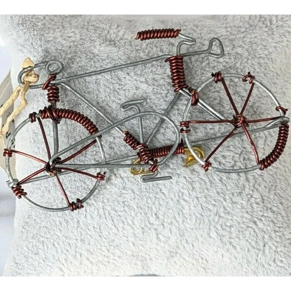 Ten Thousand Villages Metal Wire Bicycle Pin Brooch Handmade In Kenya - Picture 3 of 5
